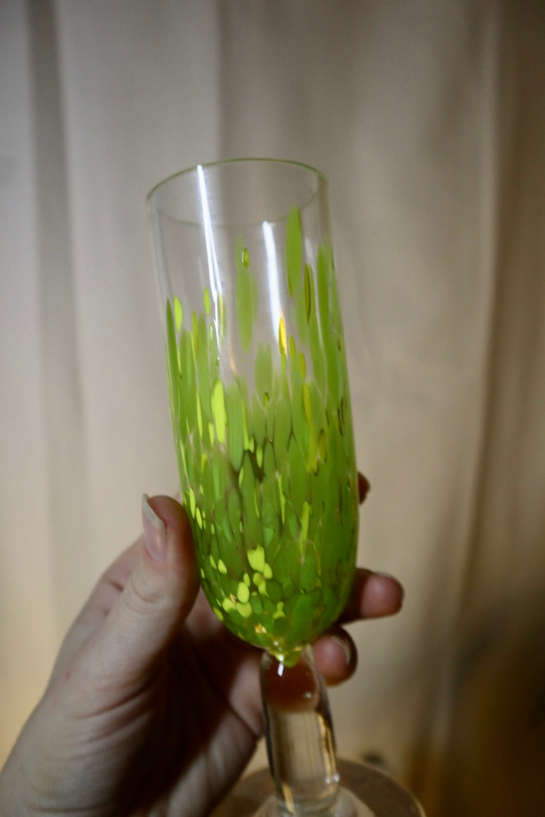 Munblåst champangeglas