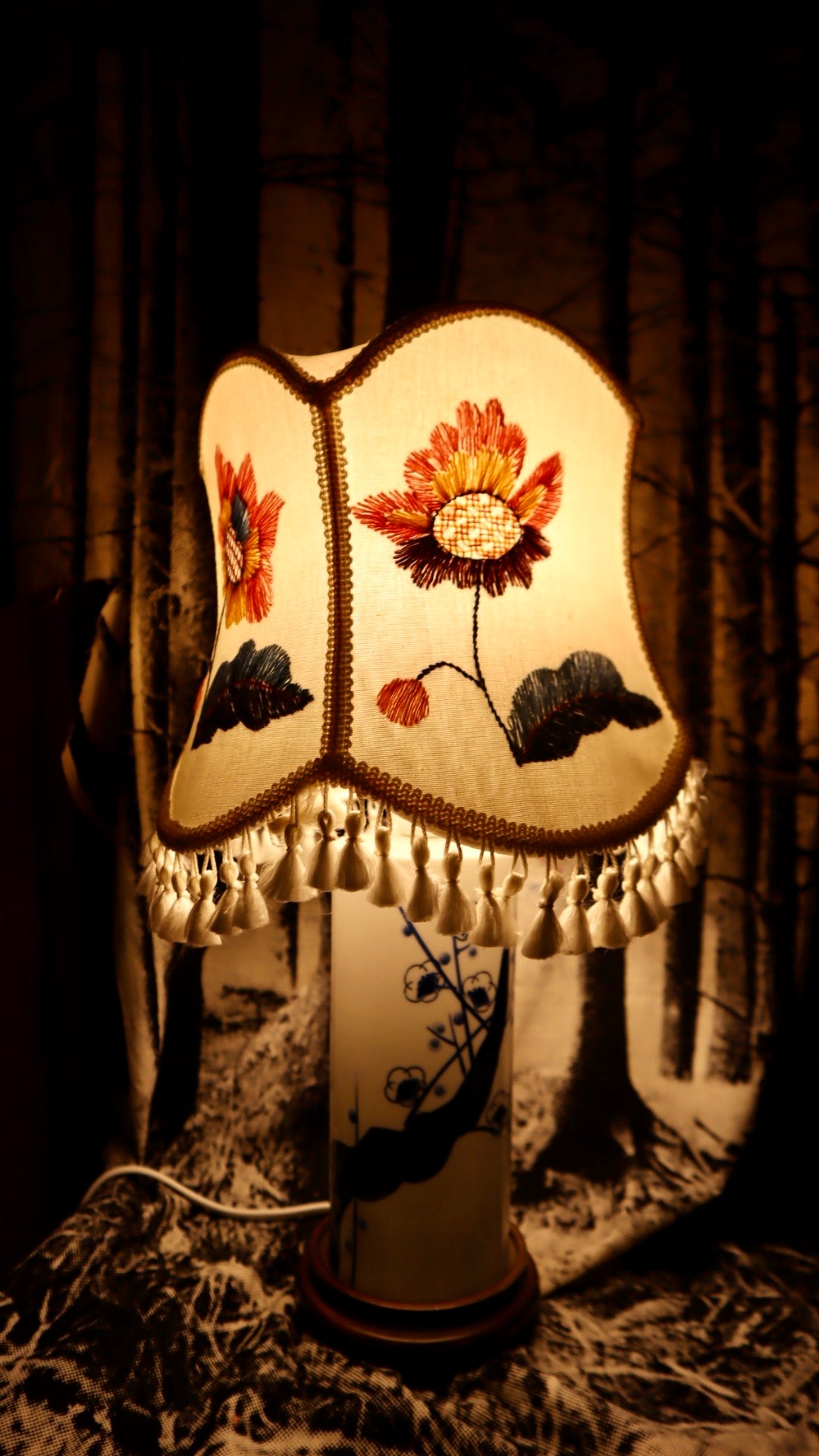 LAMPA, Kina, 1800-tal, porslin