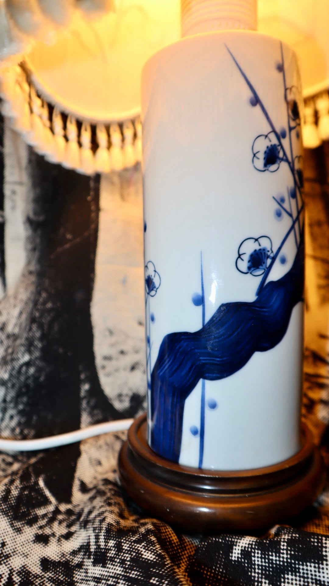 LAMPA, Kina, 1800-tal, porslin