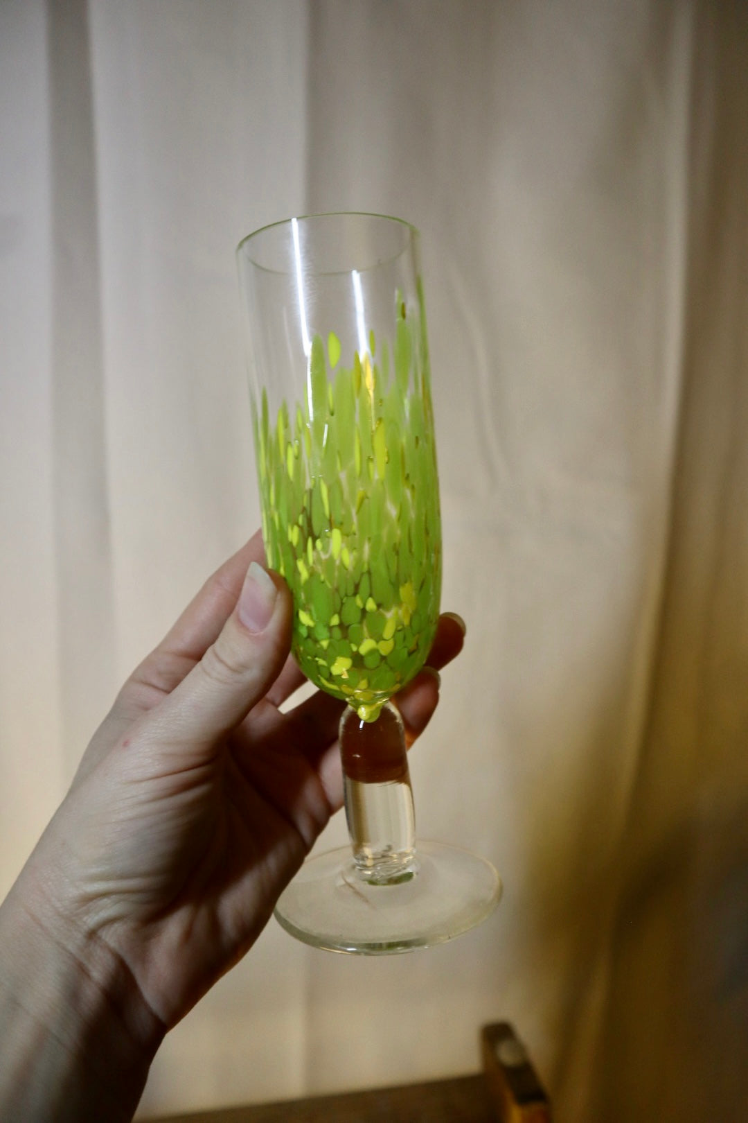 Munblåst champangeglas