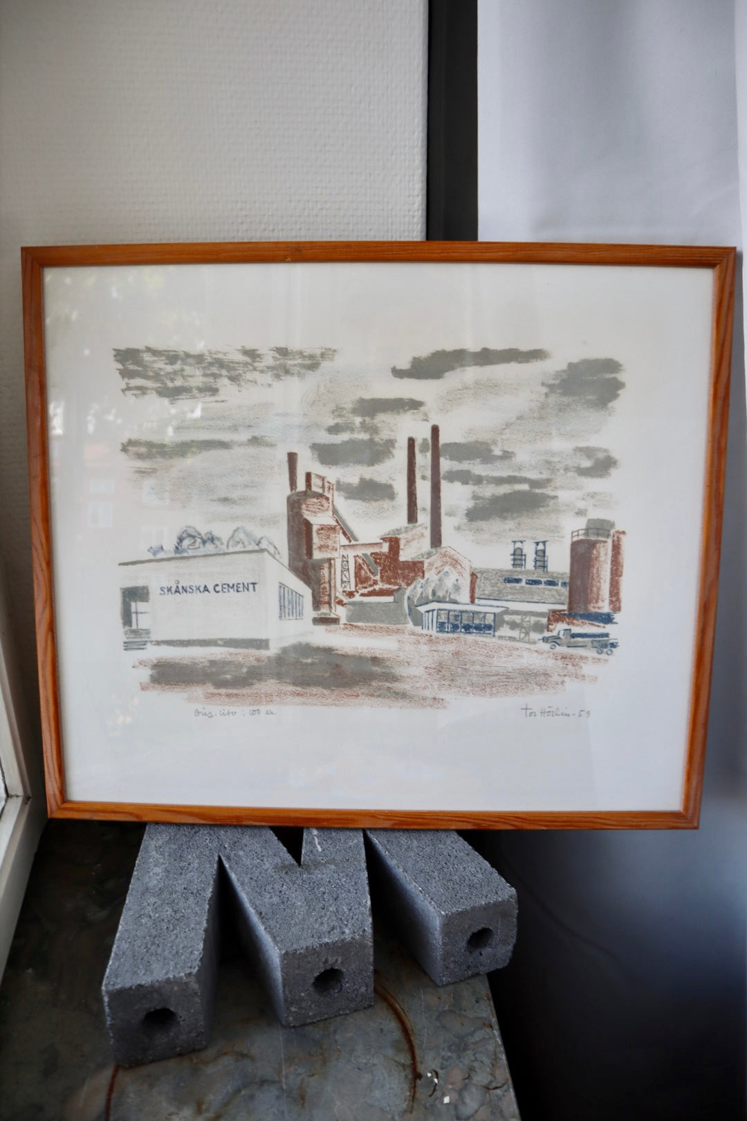 TOR HÖRLIN, skånska cement, litografi