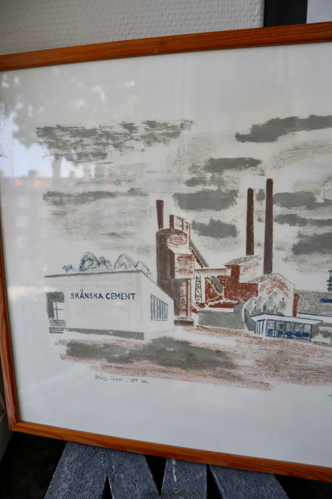 TOR HÖRLIN, skånska cement, litografi