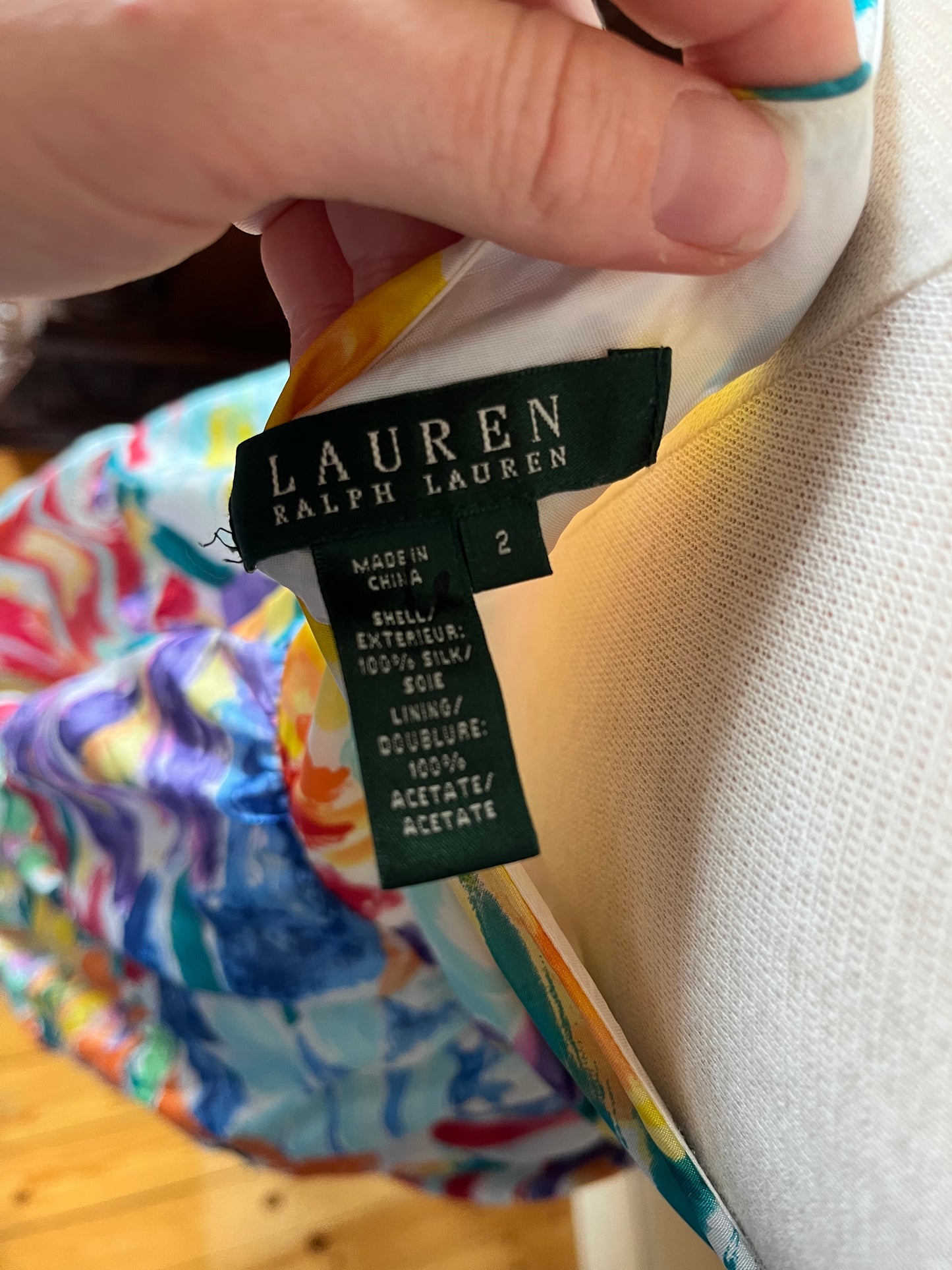 Ralph Lauren ~ vintage siden klänning