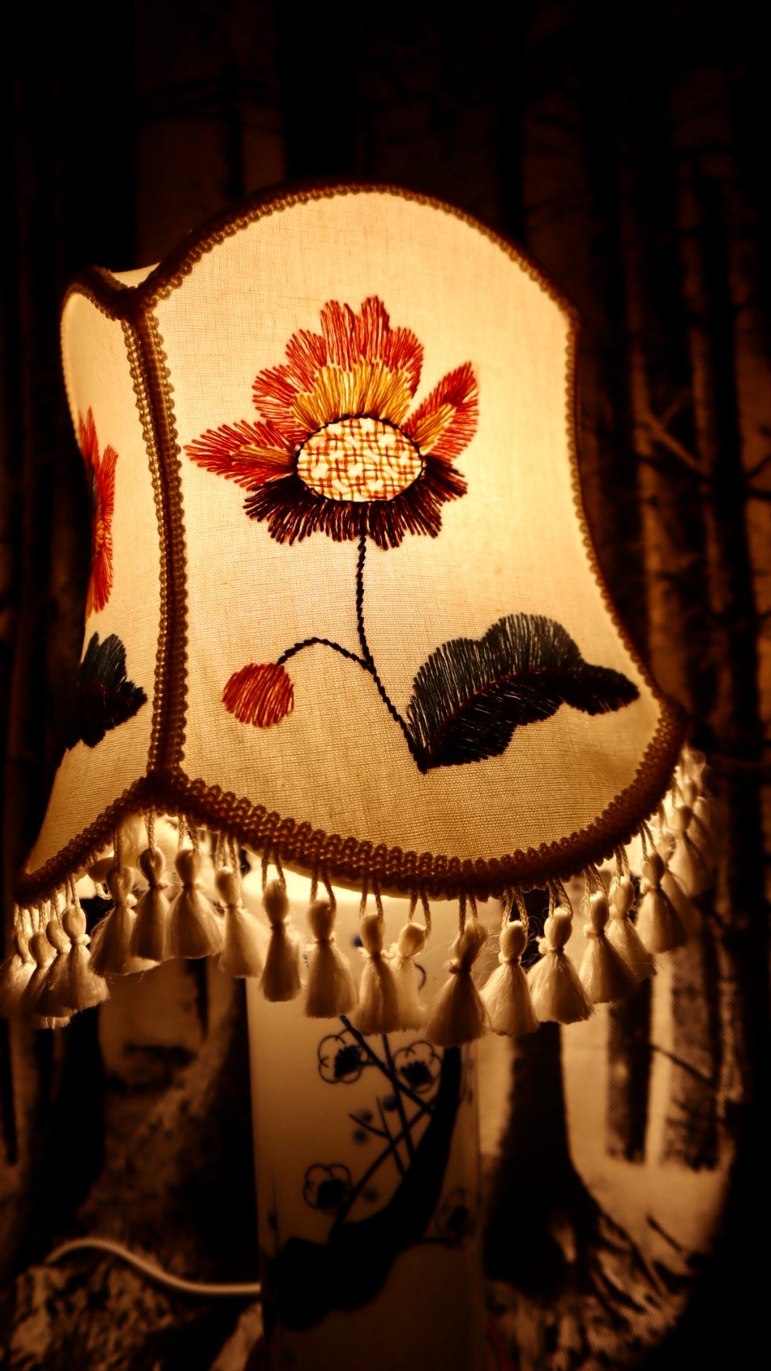 LAMPA, Kina, 1800-tal, porslin