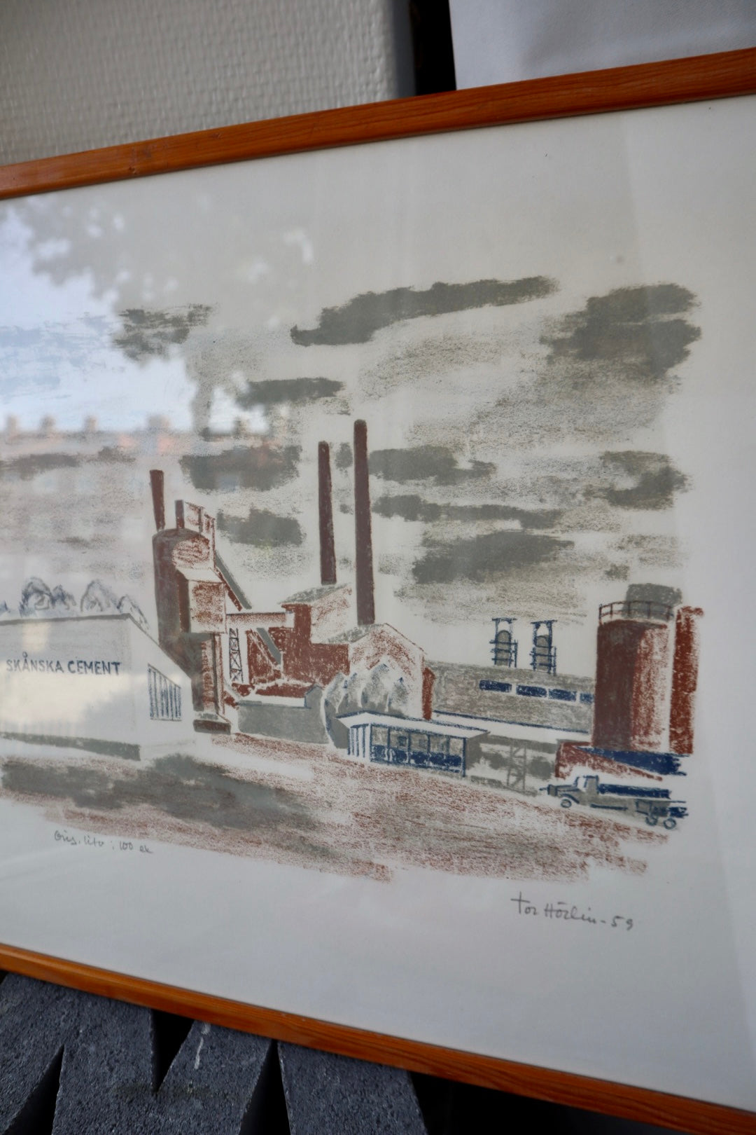 TOR HÖRLIN, skånska cement, litografi