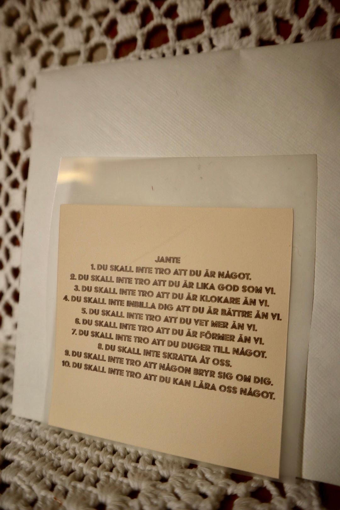 Stryk på ~ Jante